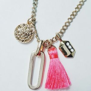 *NWOT* BaubleBar Pink Tassel Gold Chain Necklace - Last Chance